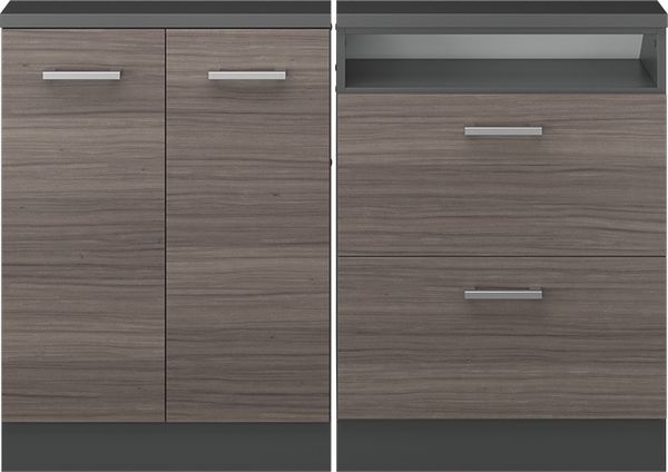 Dachschrägenschrank-Set Rion Edelgrau/Anthrazit 2er Set Vicco Bild 5