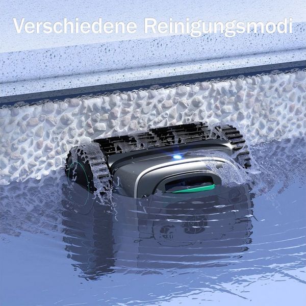 WYBOT Poolroboter C1 Pro Kabelloser Betrieb ideal für große Flächen Boden und Wände, Freesuction™ 3.0 mit Triple-Motor-Technologie