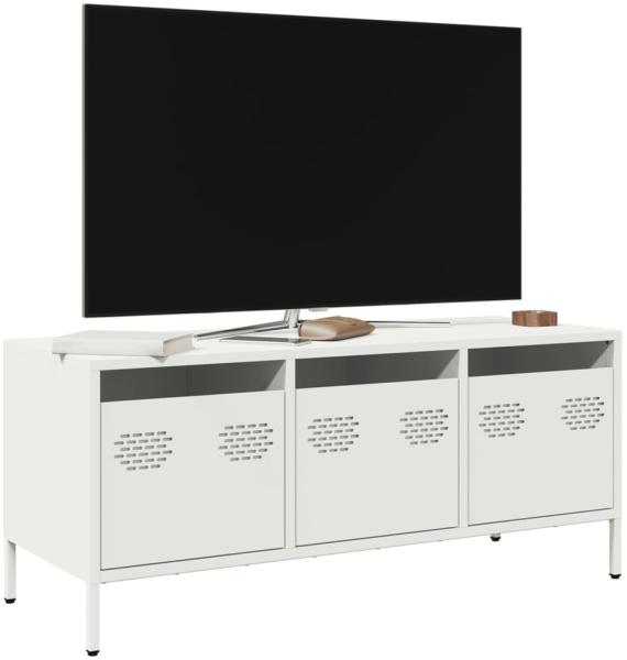 TV-Schrank Weiß 101,5x39x43,5 cm Kaltgewalzter Stahl 851231