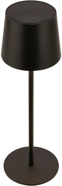 BRILONER - LED Tischlampe kabellos IP44 mit Touch, dimmbar, Akku & Lichtquelle tauschbar, Nachttischlampe, Leselampe, Campinglampe, Tischleuchte, Akku Lampe, Outdoor, 11x33 cm (DxH), Schwarz