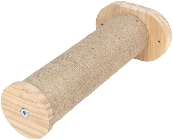 Wand-Kratzpfosten für Katzen, Sisal umwickelt, Ø 8 cm x 30 cm, belastbar bis 20 kg
