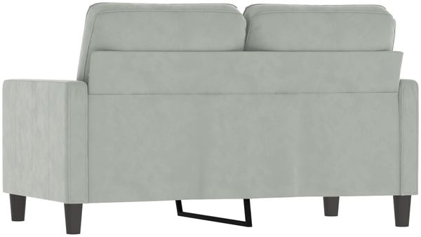 vidaXL 2-Sitzer-Sofa Hellgrau 120 cm Samt 359189 Bild 5