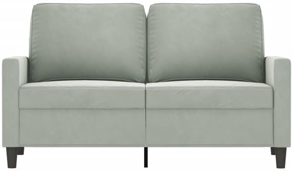 vidaXL 2-Sitzer-Sofa Hellgrau 120 cm Samt 359189 Bild 3