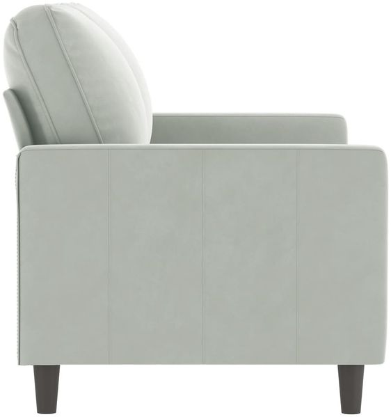 vidaXL 2-Sitzer-Sofa Hellgrau 120 cm Samt 359189 Bild 4