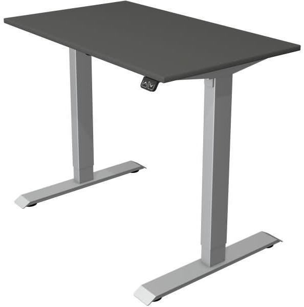 Kerkmann Schreibtisch Sitz-Stehtisch MOVE 1 silber 100x60x74-123cm elektr. höhenverstellbar anthrazit