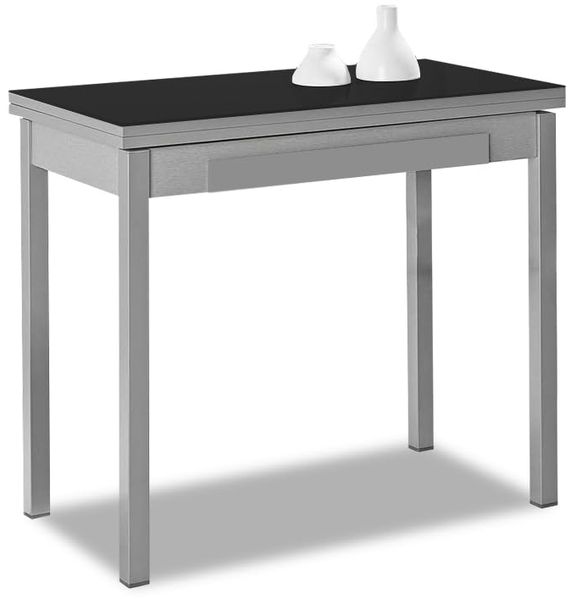 ASTIMESA Küchentisch, Buchtyp, Schwarz, 40x80 cm