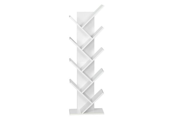 Mondeer Bücherregal in Baumform aus Holz Bücherschrank, Würfelregal exquisites 9 lagiges, einfaches Design und Platzsparen