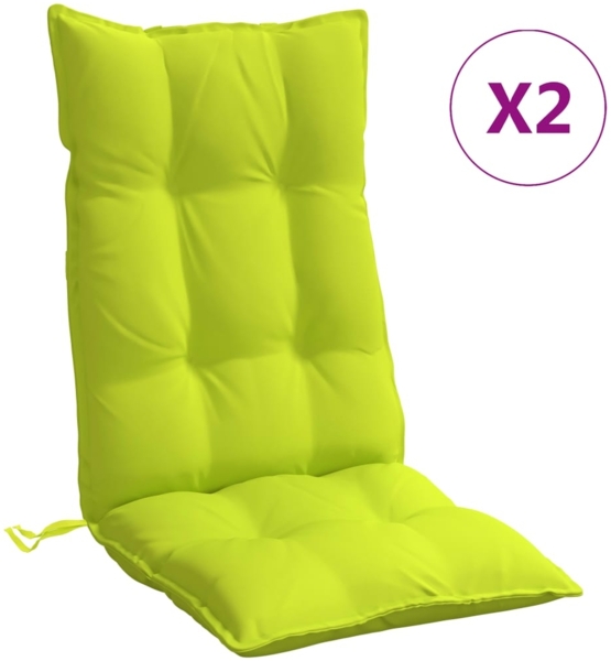 vidaXL Hochlehner-Auflagen 2 Stk. Knallgrün Oxford-Gewebe 377635