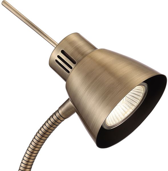 LED Tischleuchte, Metall altmessing, flexibel, H 44 cm Bild 7
