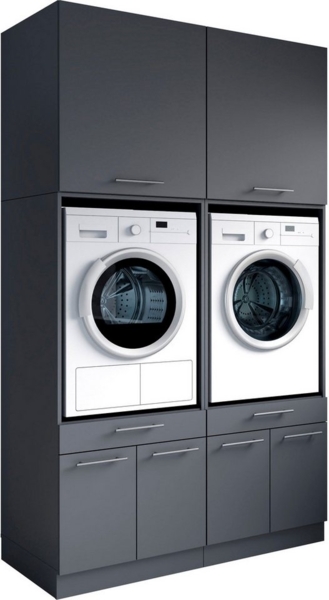 Laundreezy Mehrzweckschrank-Set Laundreezy, 4-tlg. Mehrzweckschrank-Set B/H/T 135/238/68 cm, (4-St), Breite 135 cm, Soft-Close-Funktion für Türen