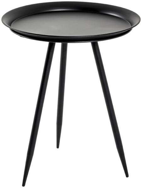 Beistelltisch in Schwarz aus Metall - 54cm (H)