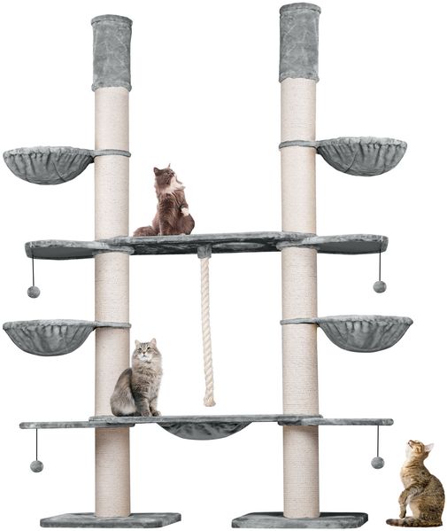 Happypet Kratzbaum, HAPPYPET XXL Kratzbaum für große Katzen 280cm hoch