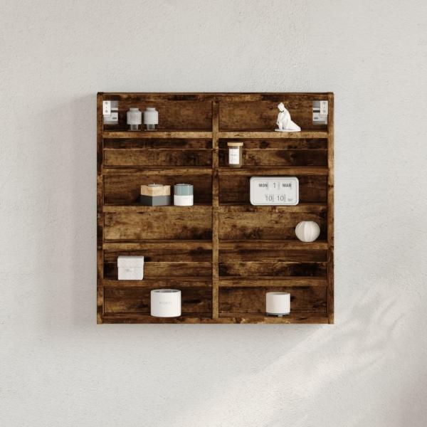 vidaXL Vitrinenschrank Räuchereiche 60x8,5x58 cm Holzwerkstoff 847965