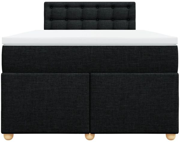 vidaXL Boxspringbett mit Matratze Schwarz 120x190 cm Stoff 3288935 Bild 6