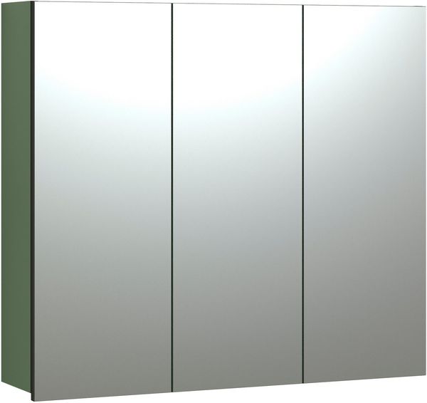 welltime Spiegelschrank Amrum (1-St) 3-Türiger Badspiegel mit Stauraum - (B/T/H) 90/20/80 cm