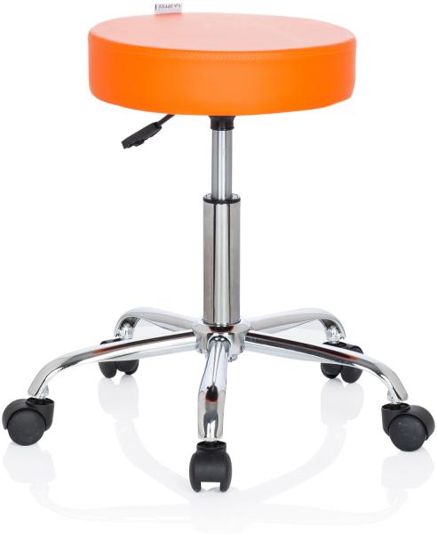 hjh OFFICE Arbeitsstuhl Arbeitshocker OPERATOR II Kunstleder, Orange Bild 9