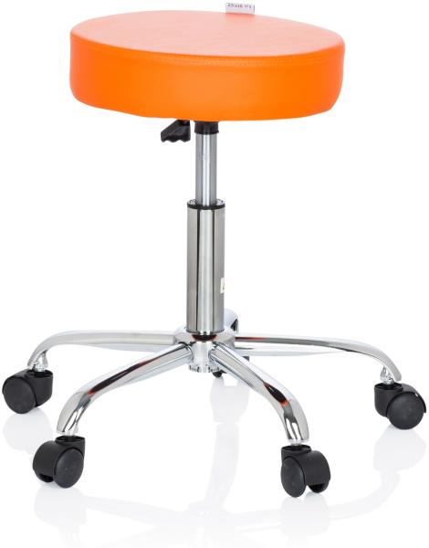 hjh OFFICE Arbeitsstuhl Arbeitshocker OPERATOR II Kunstleder, Orange Bild 8
