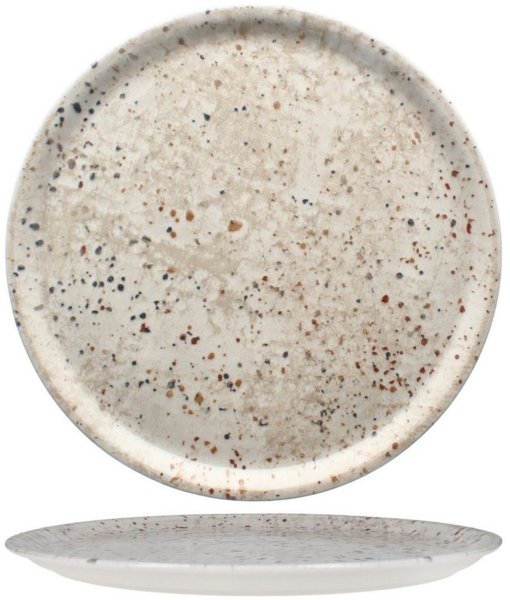 MamboCat Pizzateller 4x Pizzateller Stone Drops Ø33cm 4 Personen XL-Teller 3D Steinoptik Bild 3