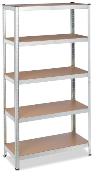 Relaxdays 2 x verzinktes Schwerlastregal 5 Böden, 180x90x