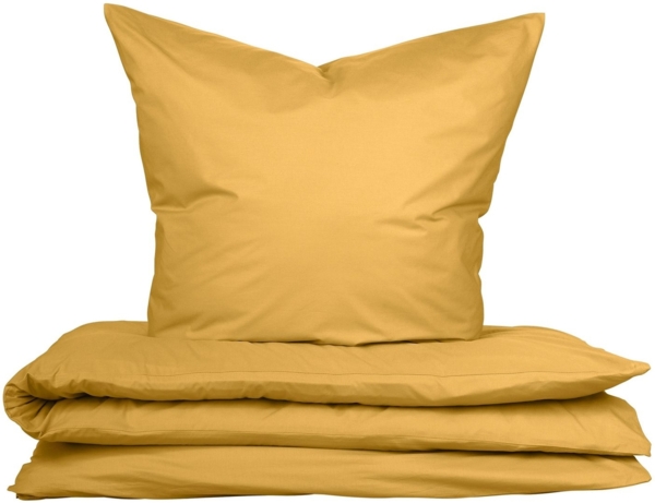 Uncover by Schiesser Bettwäscheset Soho - Renforcé - 2-teilig - 135 x 200 cm - Senf
