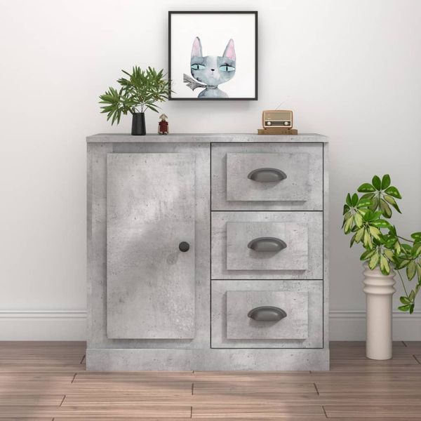 vidaXL Sideboard Betongrau 70x35,5x67,5 cm Holzwerkstoff 816196