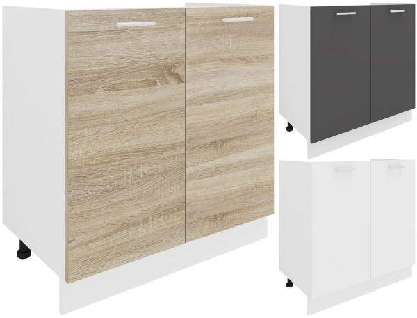 VCM Unterschrank Spülunterschrank Breite 80 cm Spülenschrank Esilo