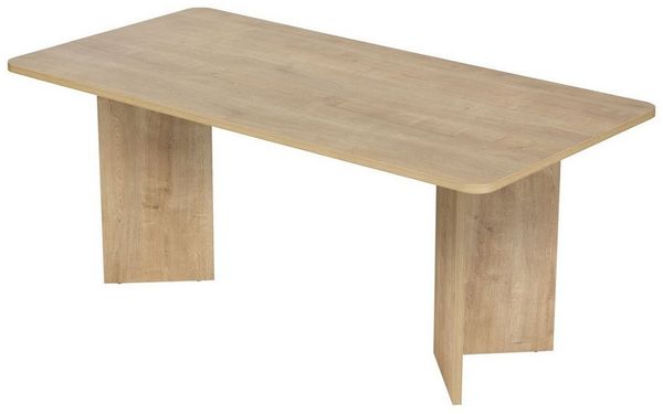 Modern Dining Table, Honey Oak, 180 x 90 x 75 cm | 100% Melamine Coated Particle Board, Thickness: 25 mm | Durable & Stylish Design, 70 kg Capacity, Perfect for Contemporary Dining Spaces