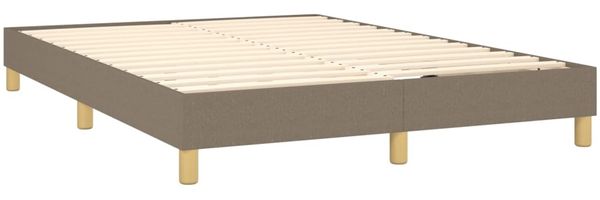 vidaXL Boxspringbett mit Matratze Stoff Taupe 140x200 cm Bild 4