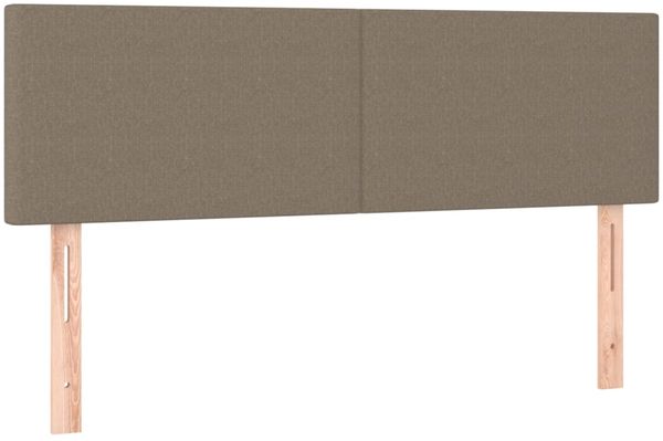 vidaXL Boxspringbett mit Matratze Stoff Taupe 140x200 cm Bild 6