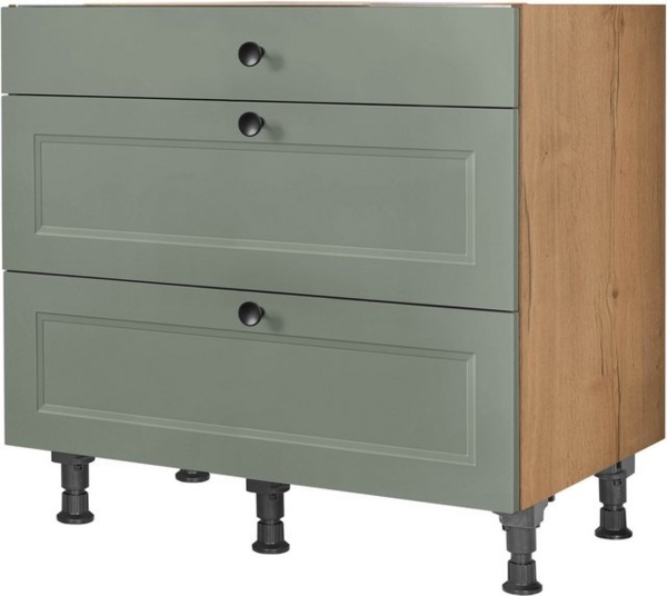 nobilia® Kochfeldumbauschrank "Cascada", vormontiert, mit Schubkasten und Auszügen, in den Breiten 60 und 90 cm Bild 4