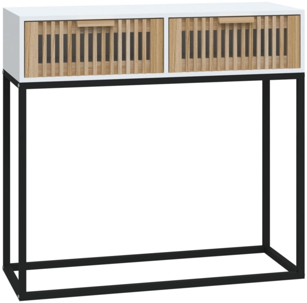 vidaXL Konsolentisch Weiß 80x30x75 cm Holzwerkstoff und Eisen 352103