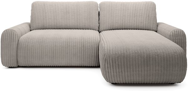 Selsey 'Lelu' Ecksofa mit Cordbezug, Schlaffunktion und Bettkasten, Greige, beidseitig Bild 5