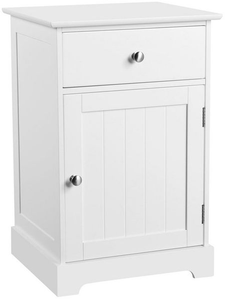 Yaheetech Nachtschrank Kommode Boxspringbett Nachttisch Nachtkommode mit Stauraum 40 x 35 x 60 cm Schlafzimmer Weiß