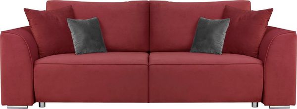 INOSIGN 3-Sitzer Beatrice Schlafsofa, wahlweise auch mit Bettfunktion und Bettkasten, incl. 2 Zierkissen