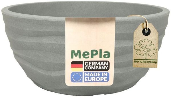 Heimwerkercenter Pflanzschale MePla Pflanzschale Carrara ø38 cm, Grau, frostfester Kunstoff