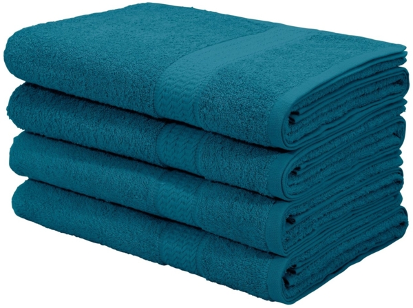 my home Duschtücher Juna, als Set und Serie erhältlich, 4 Duschtücher, 70x140cm, Walkfrottee (4-St), Handtuch Set, 100% Baumwolle, mit Bordüre, Uni-Farben, weich Bild 5