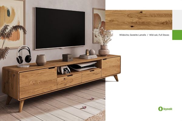 byoak TV-Schrank GREG aus Massivholz, Naturgeölt