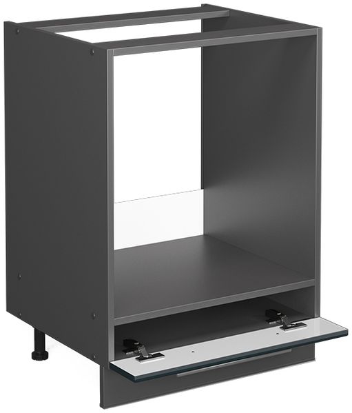 Herdumbauschrank Fame-Line Dunkelblau Hochglanz 60 cm ohne Arbeitsplatte Vicco Bild 4
