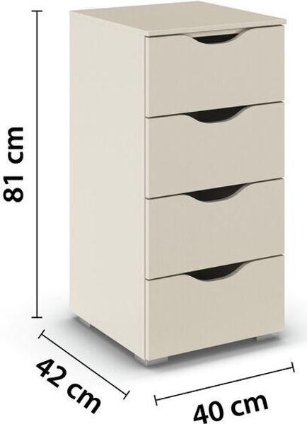 rauch Frieda, Kommode, 4 Schubladen, Farbe Beige, BxHxT 40x81x42cm Bild 4