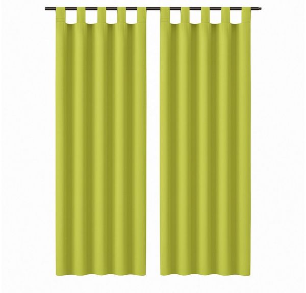 Bestlivings Gardine "Ellen" mit Schlaufen (2 St), Schlaufe, blickdicht, Polyester, einfarbig, modern, waschbar bei 30°C