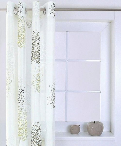 Kutti Vorhang Belinda (1 St), Ösen, halbtransparent, Ausbrenner, Gardine, halbtransparent, Ausbrenner, bedruckt, Viskose-Polyester