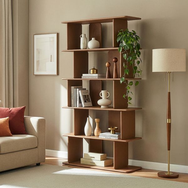 Bücherregal Gäljami 180x100x35 cm Walnussoptik [en. casa]