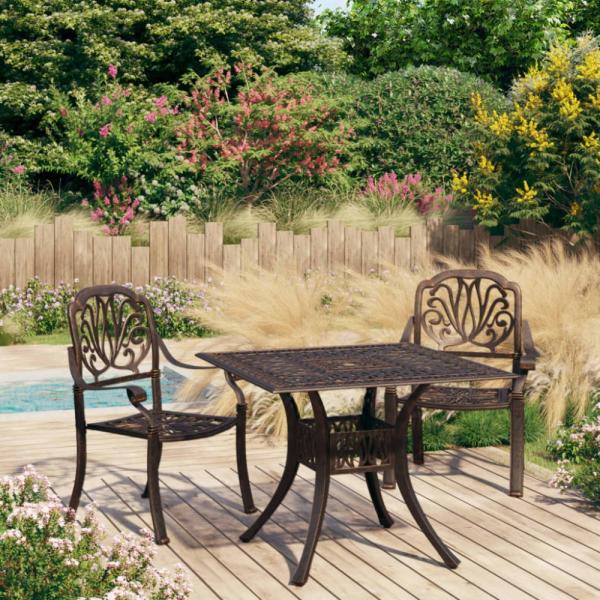 vidaXL 3-tlg. Bistro-Set Aluminiumguss Bronzen 3070577