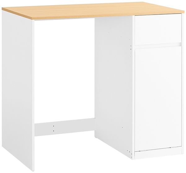 SoBuy BZR217-WN Wäscheschrank, Spanplatte, Melamin, Weiß, 100 x 90 x 60 cm