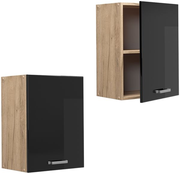 Hängeschrank R-Line Schwarz Hochglanz 45 cm Vicco Bild 5