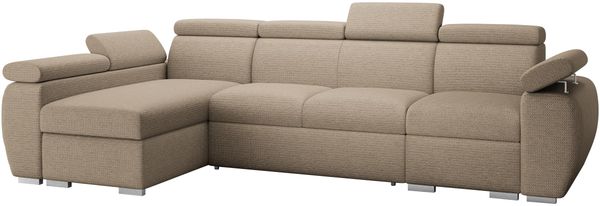 Ecksofa Boston LCP mit 2 Bettkästen und Schlaffunktion (Farbe: Aragon 14, Seite: Links LCP+2R+1P(65))