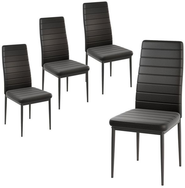 COSTWAY Esszimmerstuhl, 4 St. bis 150 kg mit Rückenlehne 52,5 x 43 x 96,5 cm