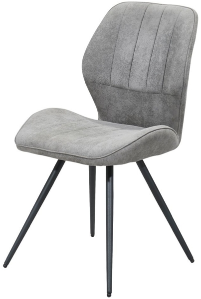 Stuhl Marbella / Memphis S02, Mikrofaser, Grau, 51 x 87 x 55 cm Bild 2