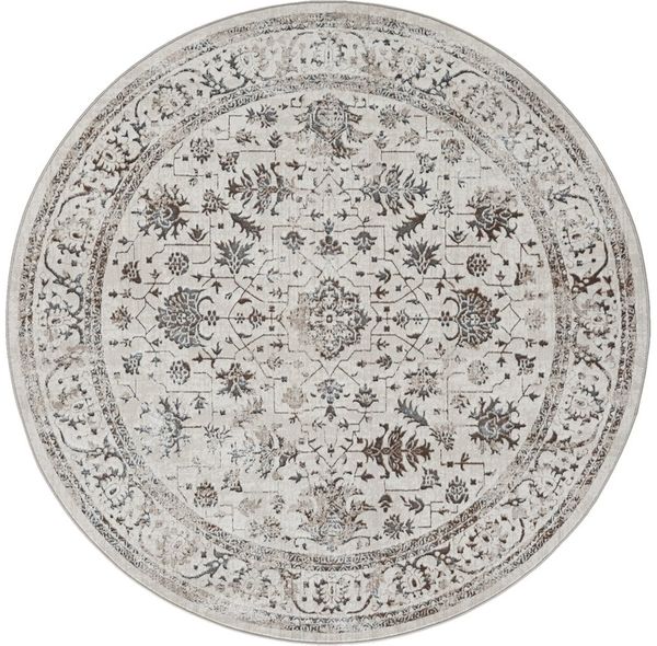 the carpet Teppich Mila, rund, Höhe: 8 mm, moderner Wohnzimmer Teppich elegant glänzender Flor