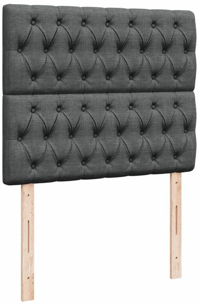 vidaXL Boxspringbett mit Matratze Dunkelgrau 120x200 cm Stoff 3294331 Bild 12